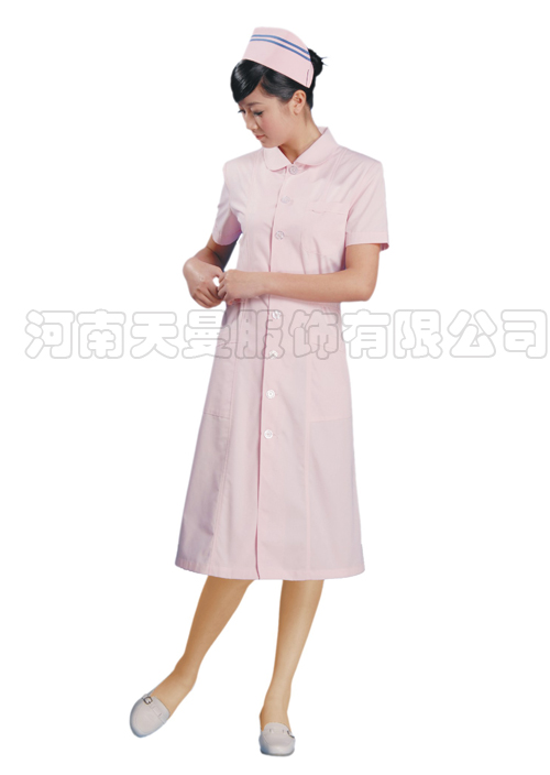 立領(lǐng)粉色短袖護士服
